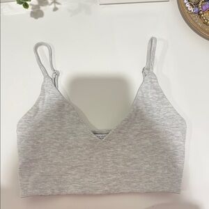 Gray V-Neck Bralette